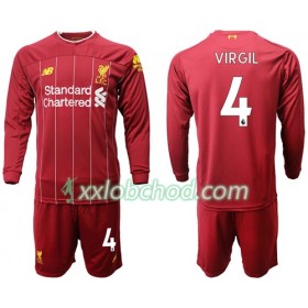Fotbalové dresy Liverpool Virgil van Dijk 4 Dětské Domácí Dres 2019/20 Dlouhý Rukáv